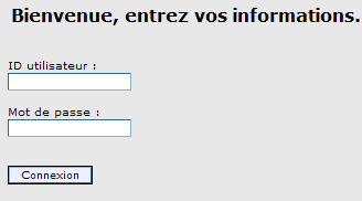 Connexion avec vérification